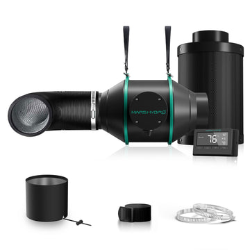 Kits de culture Mars Hydro - Ventilateur de conduit en ligne de 4/6 pouces et filtre à charbon combinés avec contrôleur de thermostat